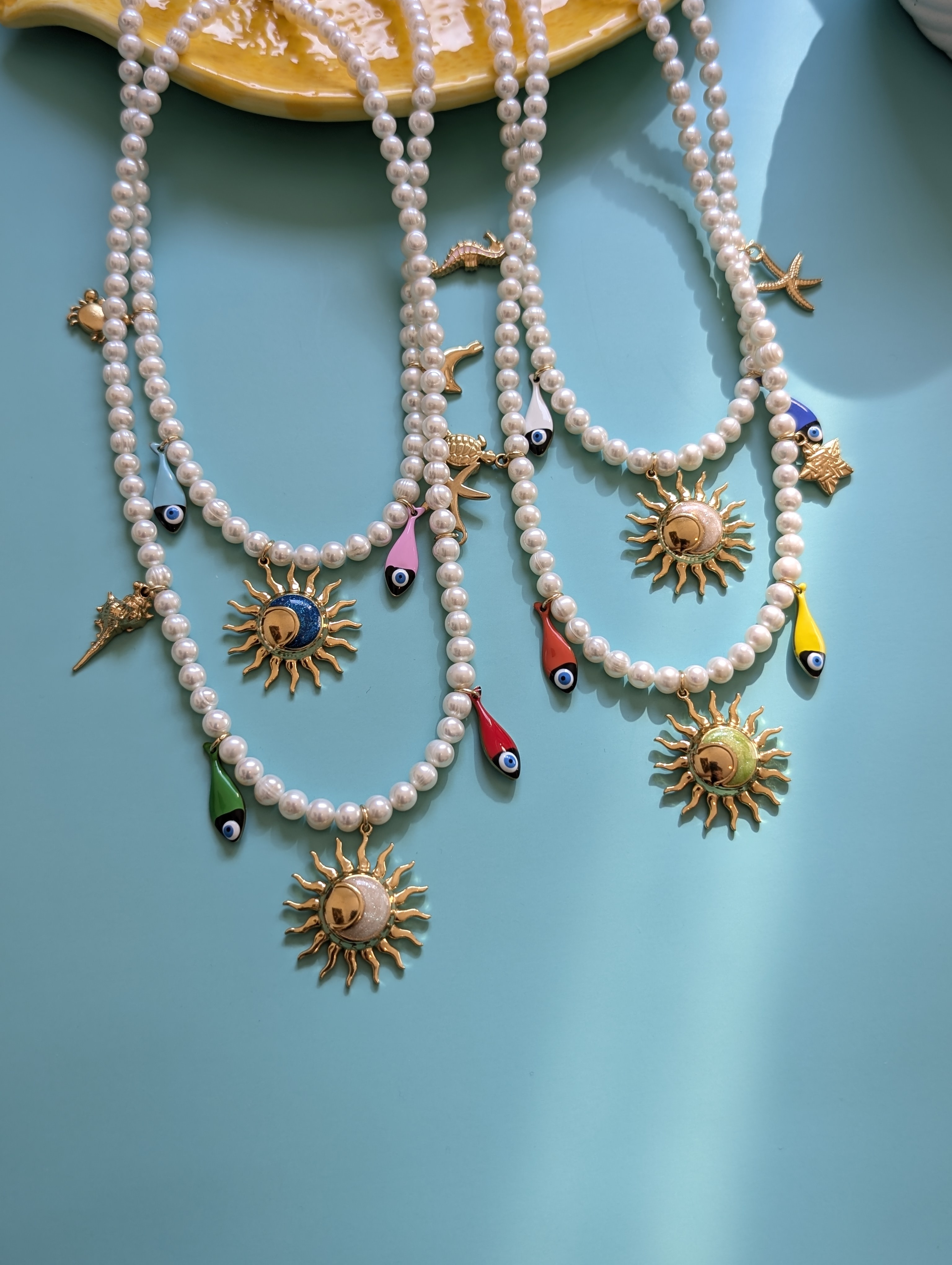 10-13 mm Edison white pearl necklace and bracelet